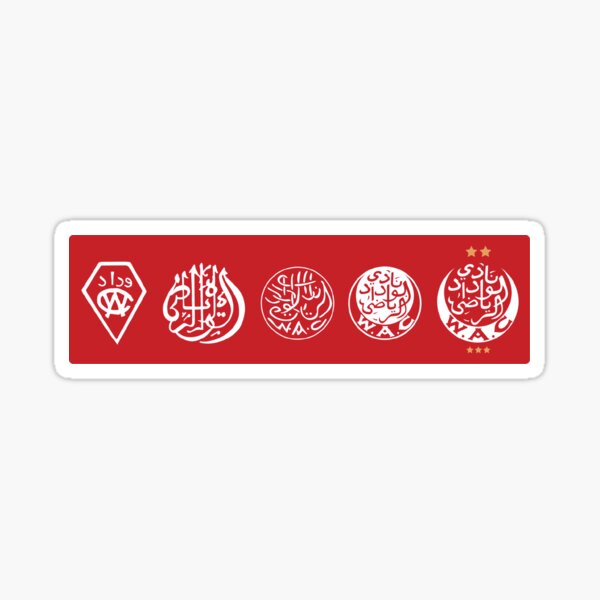 Wydad AC - WAC - Histoire des drapeaux du Wydad Sticker
