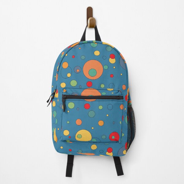 Item preview, Multi coloured cosmic bubbles retro cartoon orbs blue designed and sold by AngelDawnDesign.