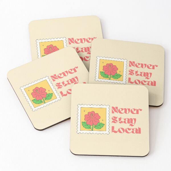 Item preview, Never Stay Local Postage Stamp designed and sold by Pink Ribbon.