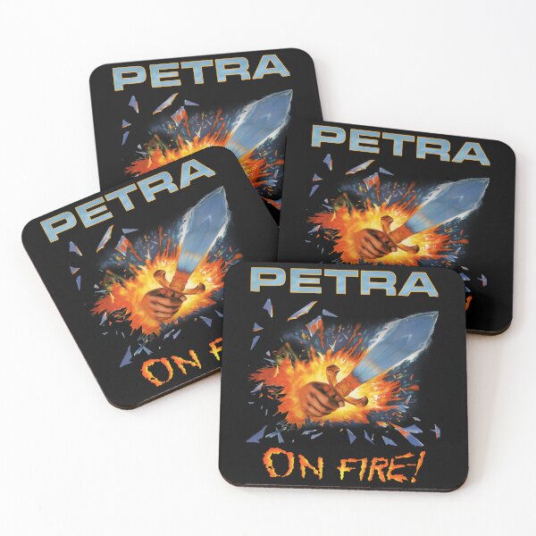 Item preview, Funny Graphic Gift Petra Dark Red On Fire Retro Wave designed and sold by VanKim.