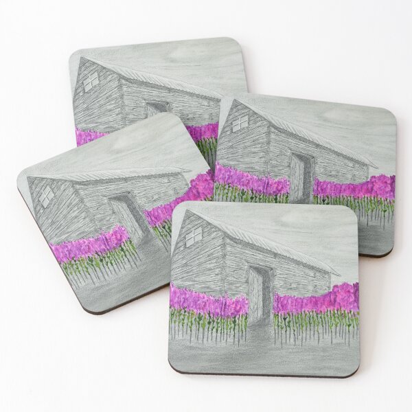 Item preview, Abandoned Barn Surrounded by Fireweed designed and sold by lisavonbiela.