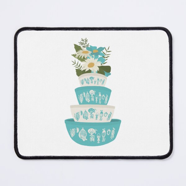 Item preview, Turquoise Blue Pyrex Inspired Mixing Bowls designed and sold by ThriftedBurrow.