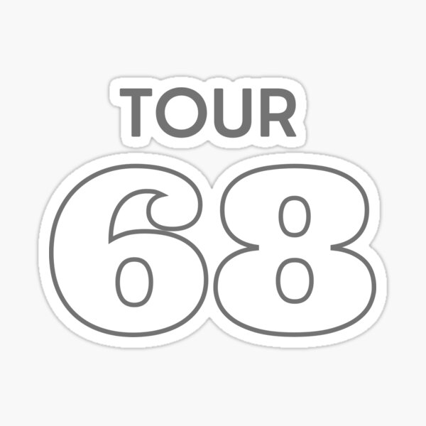 "68 TOUR" Sticker for Sale by PhotosDLC Redbubble