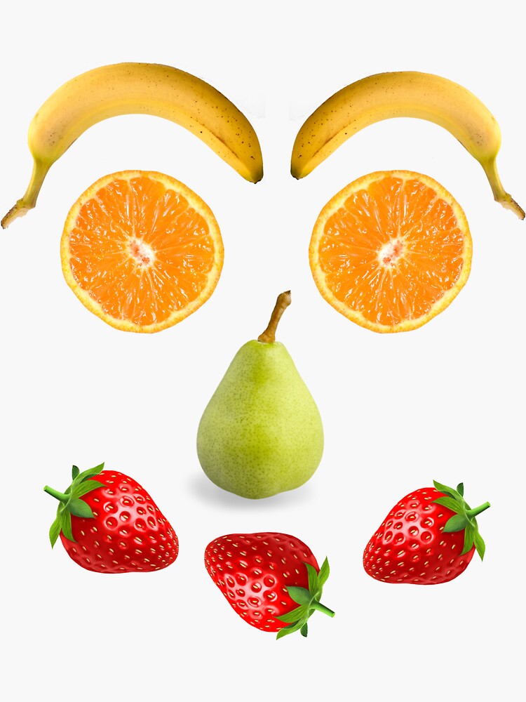 "Fruit Face" Sticker for Sale by Rickido Redbubble