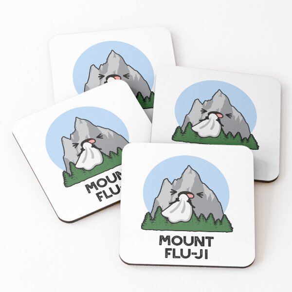 Item preview, Mount Flu-ji Funny Mountain Puns  designed and sold by punnybone.