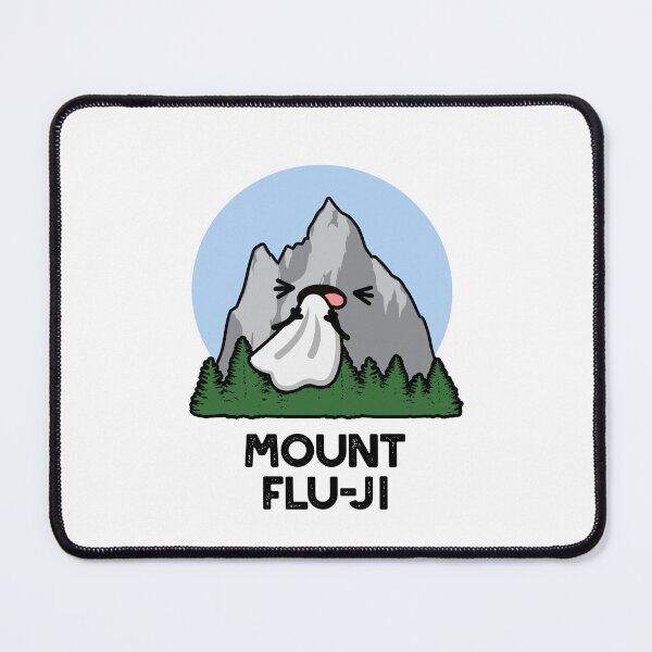 Item preview, Mount Flu-ji Funny Mountain Puns designed and sold by punnybone.