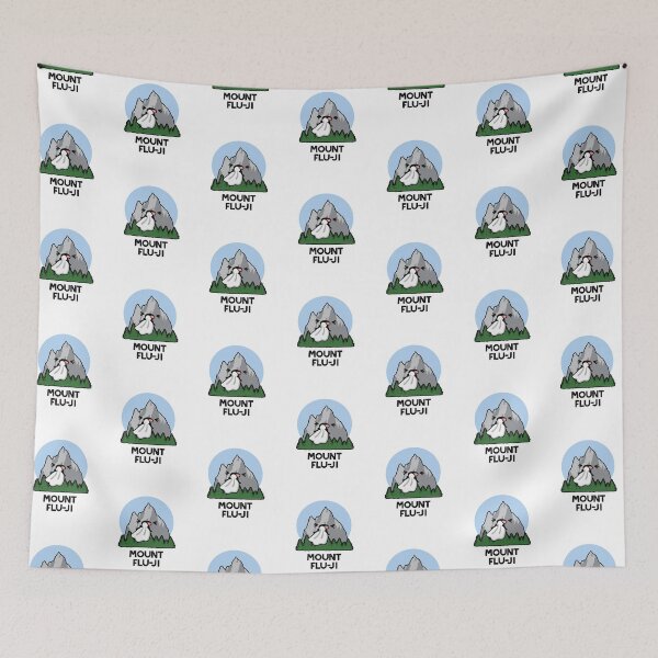 Item preview, Mount Flu-ji Funny Mountain Puns  designed and sold by punnybone.
