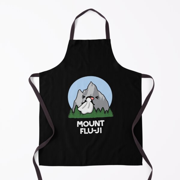 Item preview, Mount Flu-ji Funny Mountain Puns (Dark BG) designed and sold by punnybone.