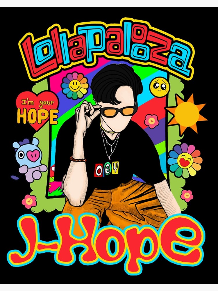 BTS J Hope Jack In The Box 2022 Tee, Hope World Lollapalooza