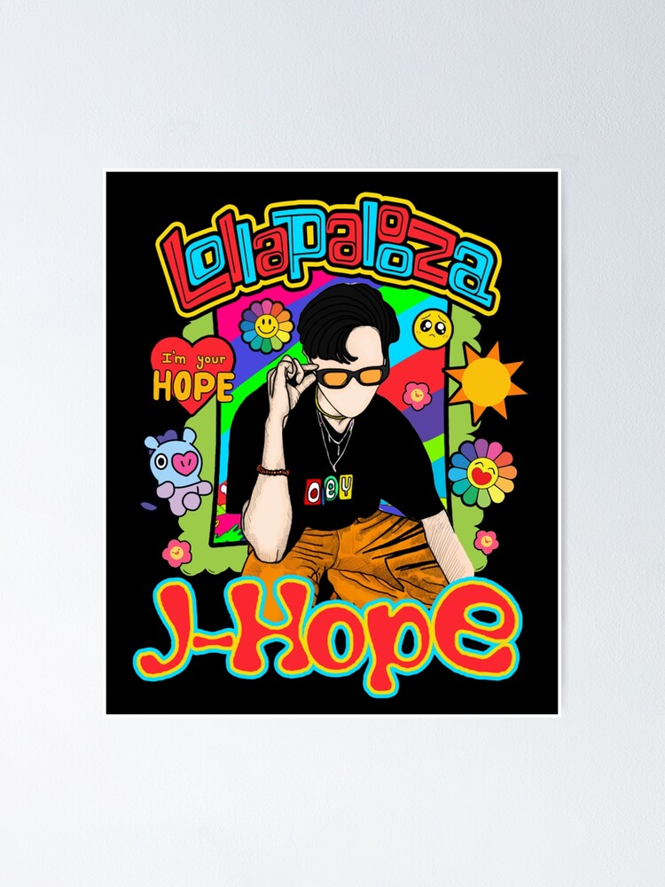 BTS J Hope Jack In The Box 2022 Tee, Hope World Lollapalooza