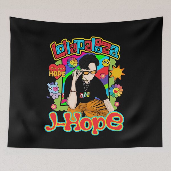 Artikelvorschau, BTS J Hope Jack In The Box 2022 T-Shirt, Hope World Lollapalooza, Hobipalooza Shirt, JHope Merch, JHope Lollapalooza, BTS JHope Two Sided entworfen und verkauft von Garland MKnottJr.