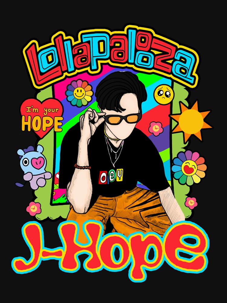 BTS J Hope Jack In The Box 2022 Tee, Hope World Lollapalooza
