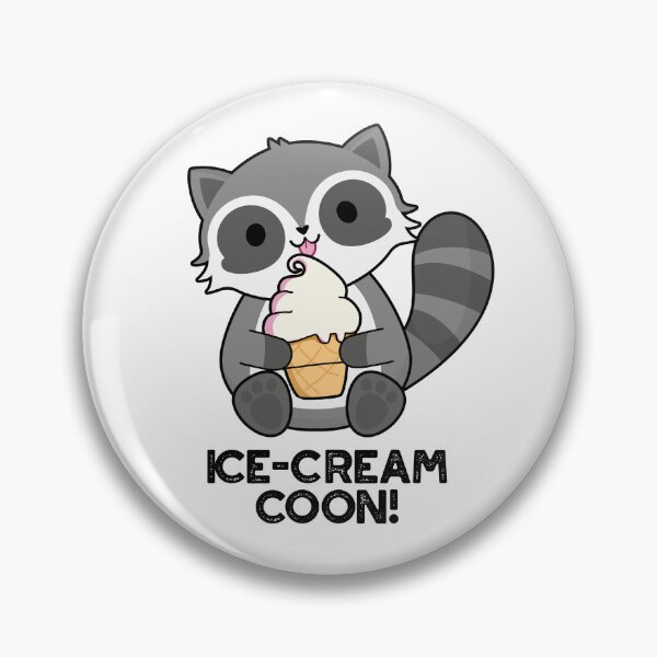 Item preview, Ice Cream Coom Funny Animal Racoon Puns designed and sold by punnybone.