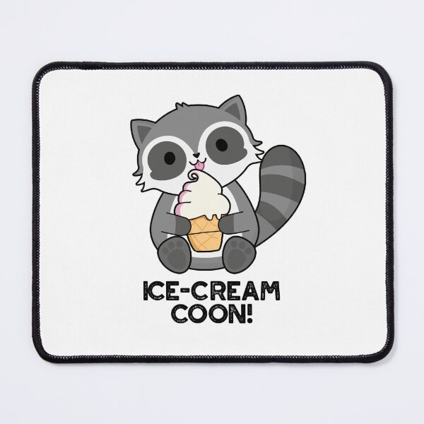 Item preview, Ice Cream Coom Funny Animal Racoon Puns  designed and sold by punnybone.