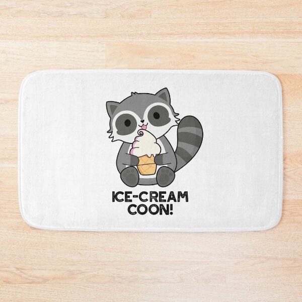 Item preview, Ice Cream Coom Funny Animal Racoon Puns designed and sold by punnybone.