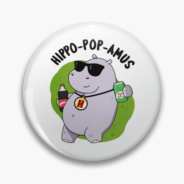 Item preview, Hippo-pop-amus Soda Pop Funny Hippo Puns  designed and sold by punnybone.