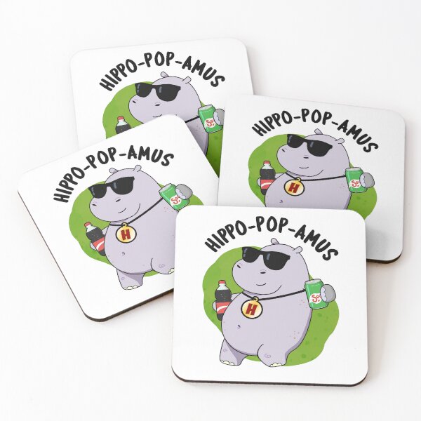 Item preview, Hippo-pop-amus Soda Pop Funny Hippo Puns  designed and sold by punnybone.