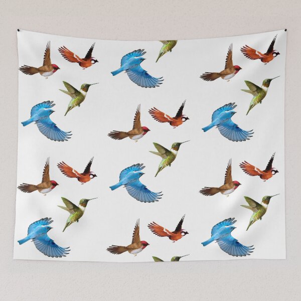 Item preview, Birds from the backyard collage  designed and sold by WinArtDesigns.