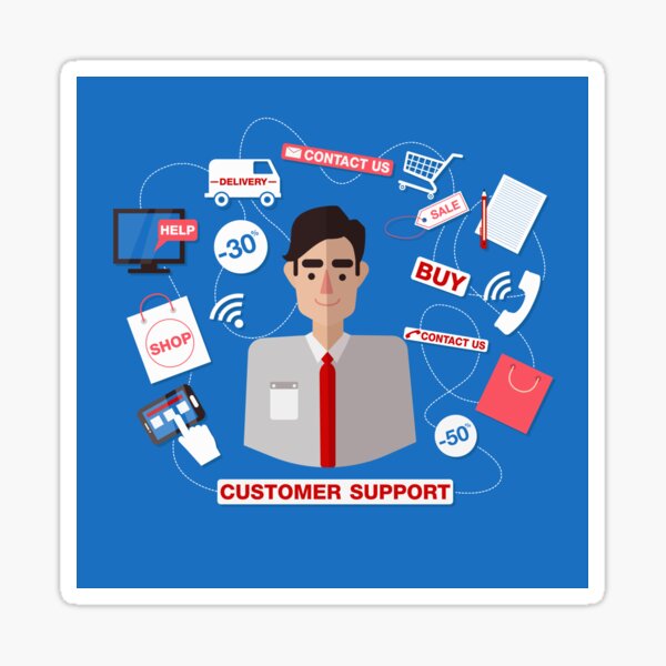 "Customer Service. Online Service. Customer Support. Support Call