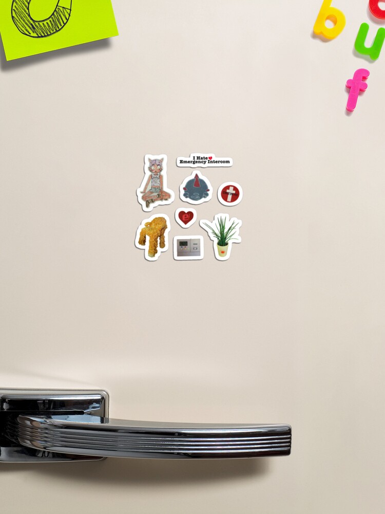 Thumbnail 1 of 3, Magnet, Emergency Intercom Merch Sticker Pack designed and sold by Catpuss.