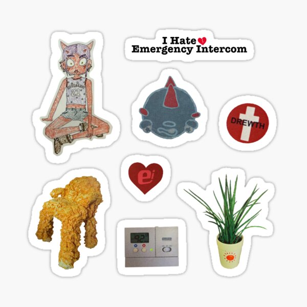 Emergency Intercom Merch Sticker Pack Sticker