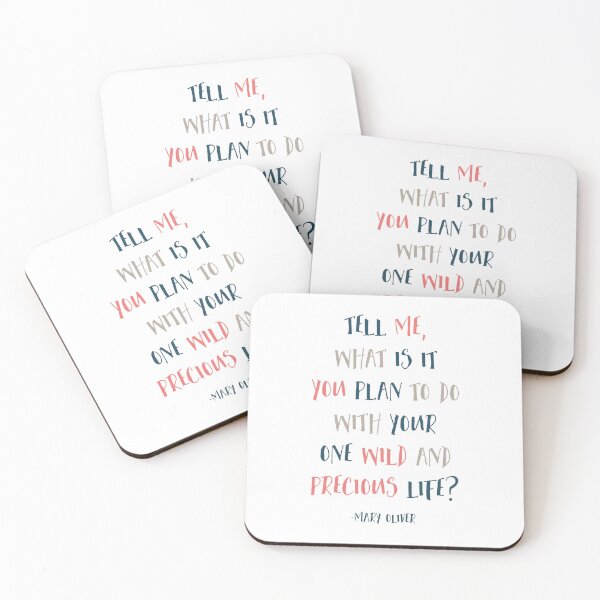 Item preview, Tell Me What Is It You Plan To Do With Your One Wild And Precious Life, Mary Oliver Quote, Inspirational designed and sold by aenaonartwork.