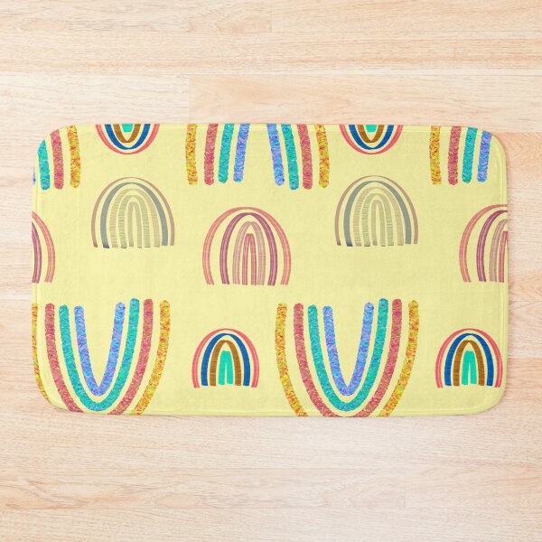 Item preview, Boho Rainbows canary yellow pattern designed and sold by sandpaperdaisy.