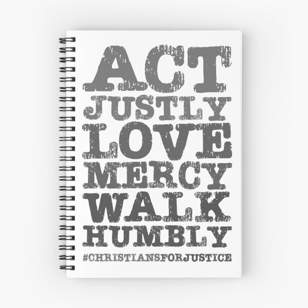 Item preview, Christians for Justice: Act Justly, Love Mercy, Walk Humbly (distressed grey text) designed and sold by Ofeefee.