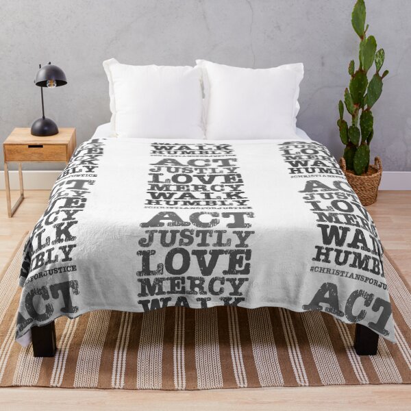 Item preview, Christians for Justice: Act Justly, Love Mercy, Walk Humbly (distressed grey text) designed and sold by Ofeefee.