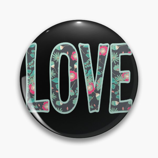 Item preview, LOVE in large letters and elegant floral pattern designed and sold by Ofeefee.