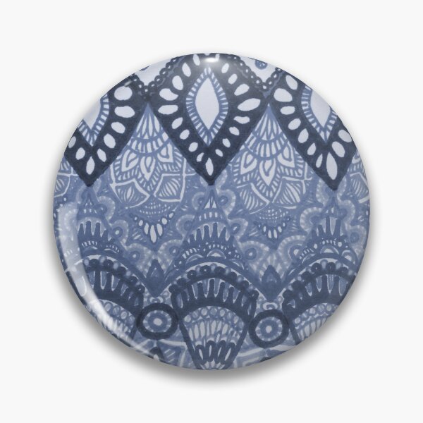 Item preview, Patterned Leaves in Indigo designed and sold by GDiEDesigns.