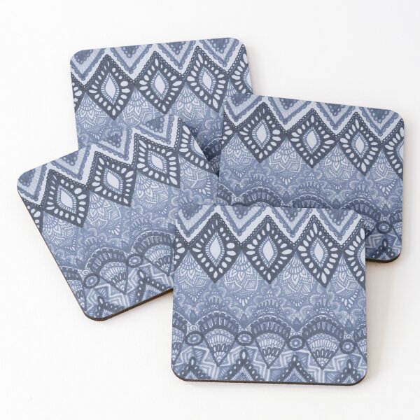 Item preview, Patterned Leaves in Indigo designed and sold by GDiEDesigns.