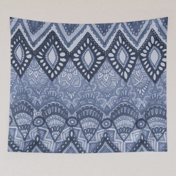 Item preview, Patterned Leaves in Indigo designed and sold by GDiEDesigns.
