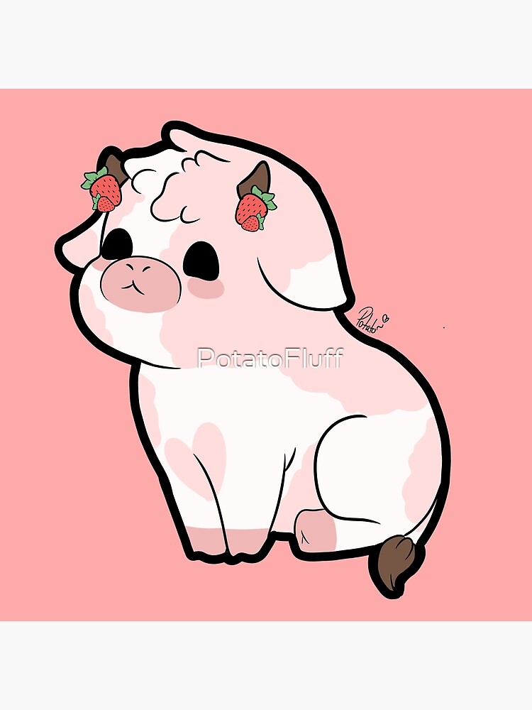 Strawberry Cow Pack Art Board Print for Sale by ameliiagrace