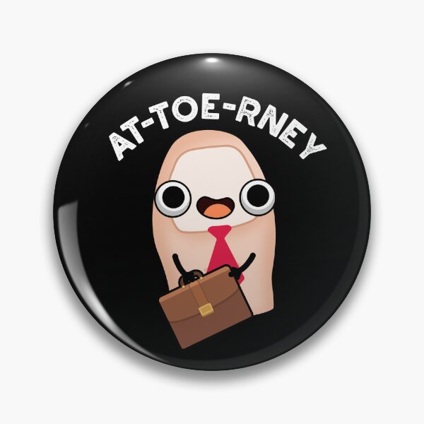 Item preview, At-toe-rney Attorney Funny Toe Puns (Dark BG) designed and sold by punnybone.