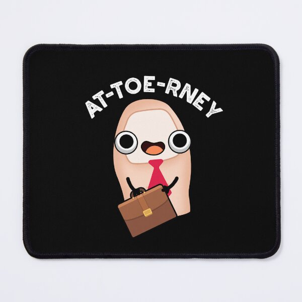 Artikelvorschau, At-toe-rney Attorney Funny Toe Puns (Dark BG) entworfen und verkauft von punnybone.