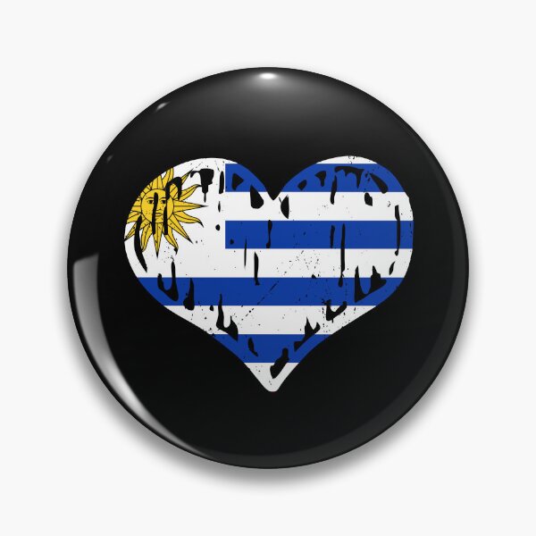 Aperçu de l'œuvre Uruguay Flag Heart Love créée et vendue par rafaeltto.