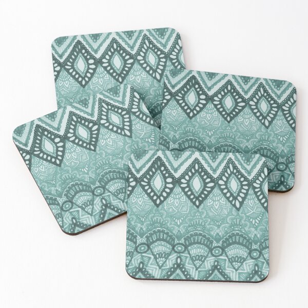Item preview, Patterned Leaves in Turquoise designed and sold by GDiEDesigns.
