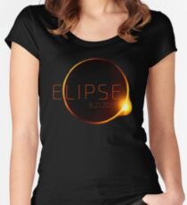 Solar Eclipse, Total Eclipse, 2017 Eclipse Women's Fitted Scoop T-Shirt