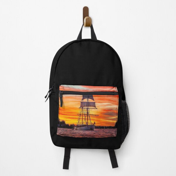 Item preview, MARITIME #25 - Classic Square-Rigged Sailing Ship at Sunset designed and sold by DEL-Productions.
