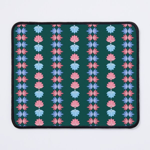 Item preview, Lotus leaves sherwood green stripes motif  designed and sold by DreamKaracters.