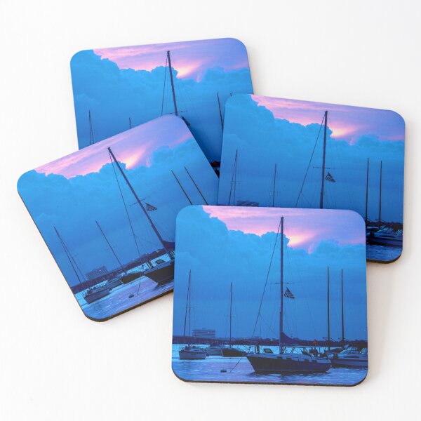 Item preview, MARITIME #26 - Anchored Sailboats Awaiting Approaching Storm Clouds designed and sold by DEL-Productions.