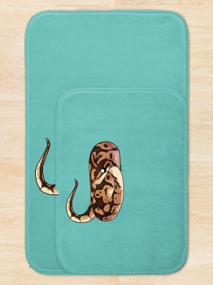 Thumbnail 5 of 6, Bath Mat, Ball Python 8-Bit designed and sold by MircPalumbo.