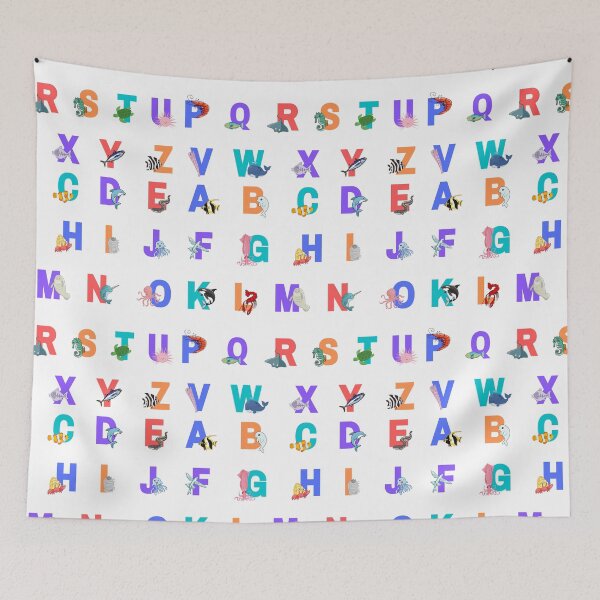 Item preview, Alphabet sea animals cute and colorful designed and sold by CherieTree.