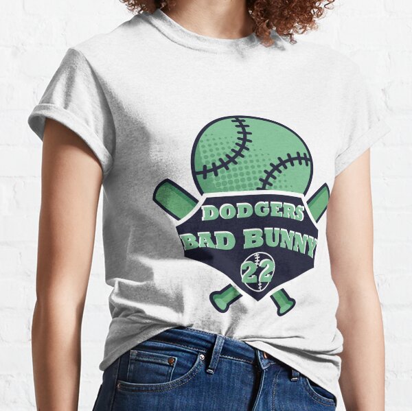 LA Dodgers Bad Bunny Black 2022 Classic Unisex T-Shirt Softball