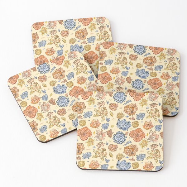 Item preview, Earth Toned Geometric Flowers designed and sold by MariaOglesbyArt.