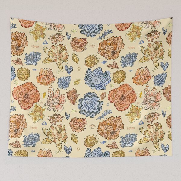 Item preview, Earth Toned Geometric Flowers designed and sold by MariaOglesbyArt.