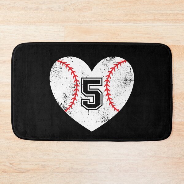 Item preview, Baseball Heart Jersey Number 5 designed and sold by AdventureTee.