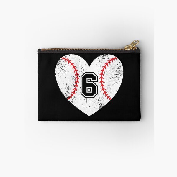 Item preview, Baseball Heart Jersey Number 6 designed and sold by AdventureTee.