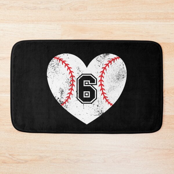 Item preview, Baseball Heart Jersey Number 6 designed and sold by AdventureTee.
